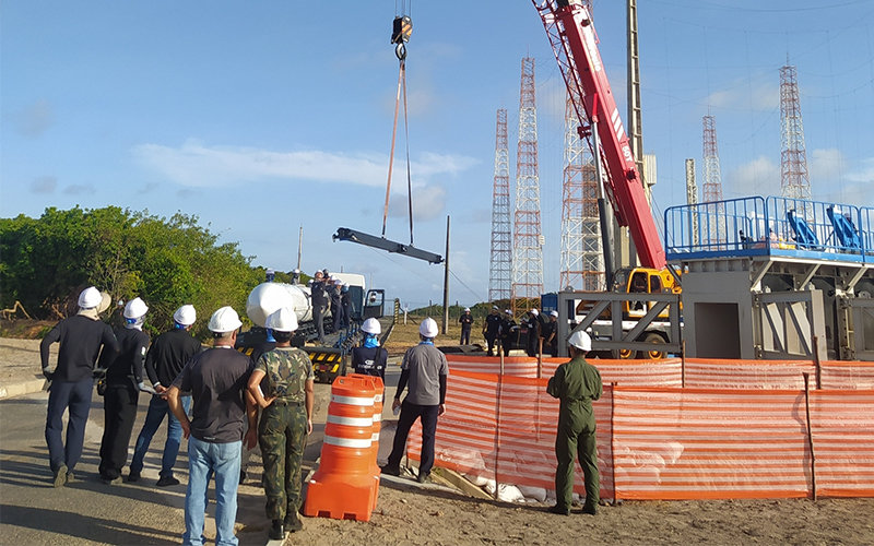SANY equipment is used in the Brazilian space base